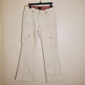 The Limited Corduroy Cargo Pants Vintage Y2K Low Rise Cream Size 6